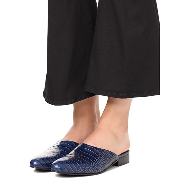 Freda Salvador Lay Mules Croc Embossed Leather 7 - Picture 11 of 11